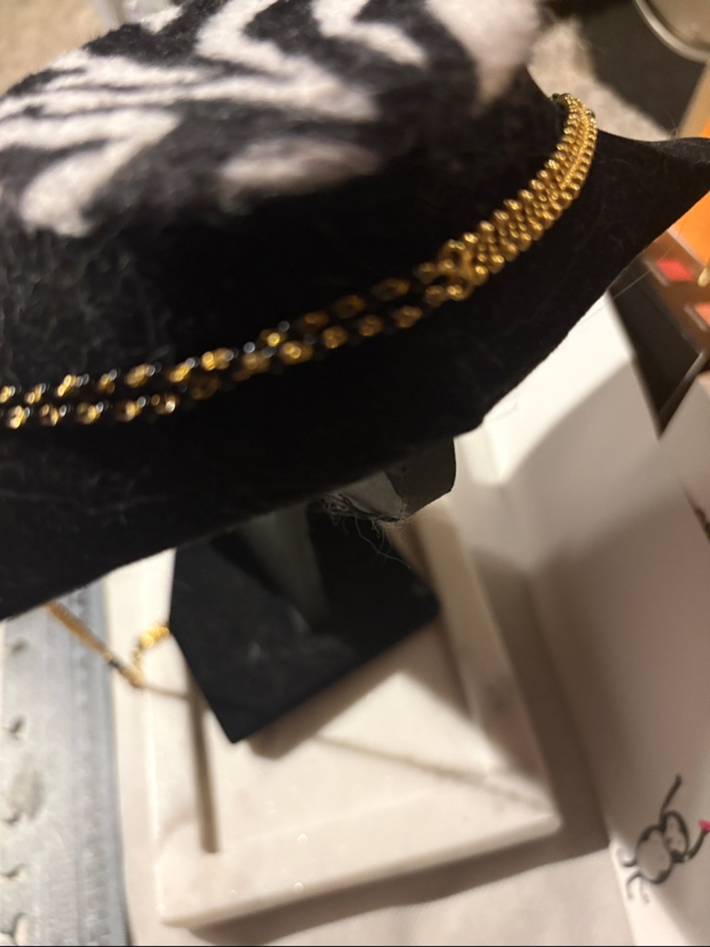 Elegant 22k Gold plated Finish Layered Necklace - Mangalsutra Style - Picture 6 of 7